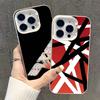 E-Eddie Van H-Halen Phone Case For iPhone 17,16,15,14,13,12,11,Pro,XS,Max,Plus,Mini,SE White Candy Matte Shockproof Cover