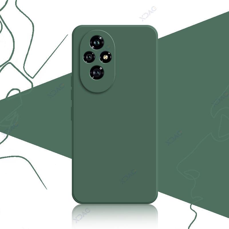 Mobile Phone Case for Honor 200 Pro Honor200 200Pro 5G 360 Soft Luxury Square Liquid Silicone Back Cover Waterproof Bag