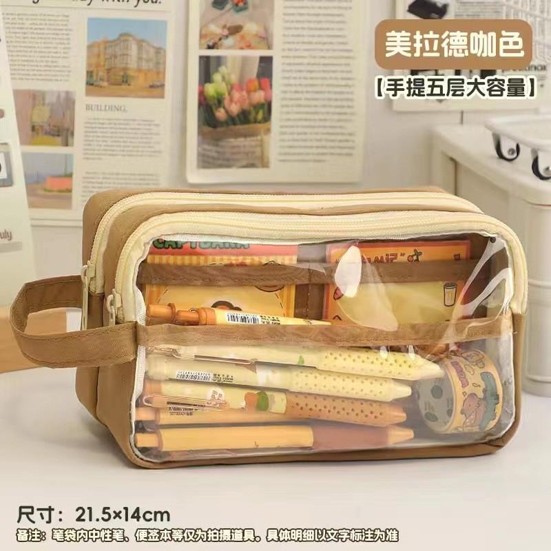 Large Pencil Case for Girls Teens Kids Pencil Bag with Zipper Pencil Pouch Aesthetic Pencil Pen Case Organizer for School