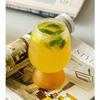 Cute Colorful Frosted Glass Wine GLass Cup Large Capacity Beer Glass Coffee Milk Juice Glass Cup