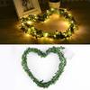 2M 3M 5M 10M LED String Light Green Leaf Garland Vine Fairy Lights Flexible Copper Battery Powered Party Wedding Decoration