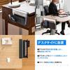 Desk Side Storage Rack with Table Side 4 Magnetic Clips and Cable MacBook 8KG Load Document Easy No Tools Steel No Drilling Desktop Instruction Manual