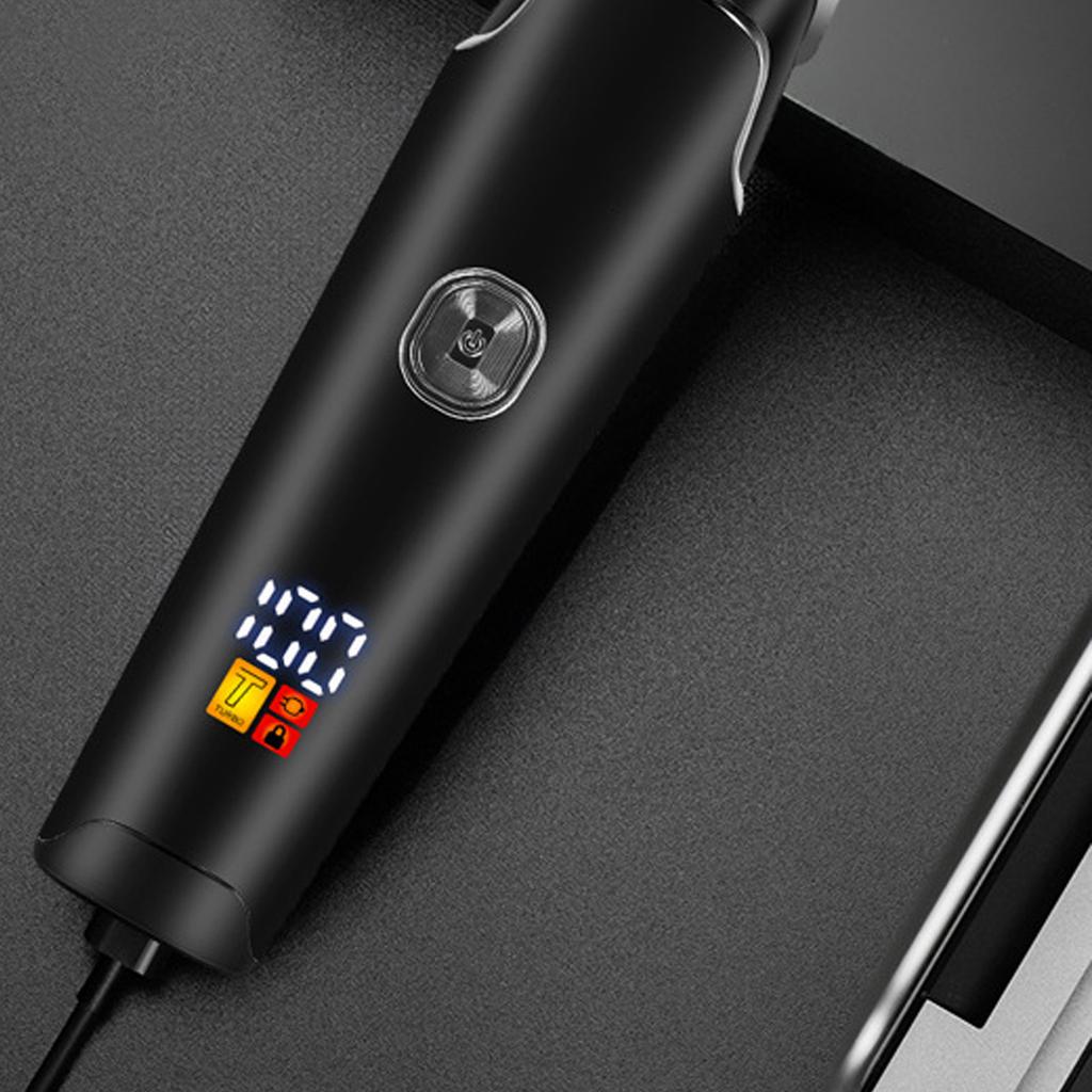 Elektrischer Haarschneider LCD-Display Haarschneider Männer Haarschneidemaschine für Zuhause Friseursalon Schwarz