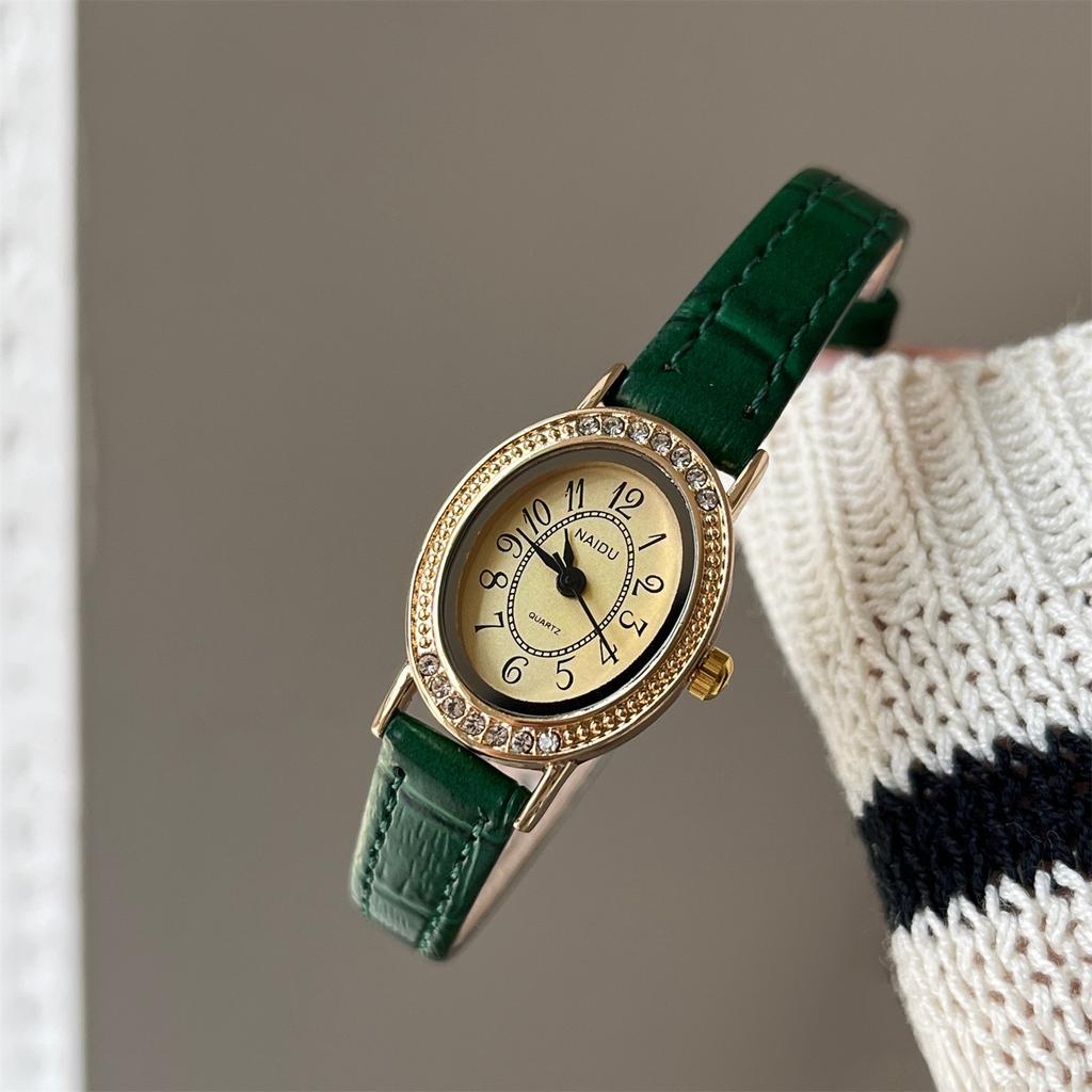 Oval Belt Diamond Women'S Watch Small Dial Retro Delicate Casual Women'S Watch Source Price
