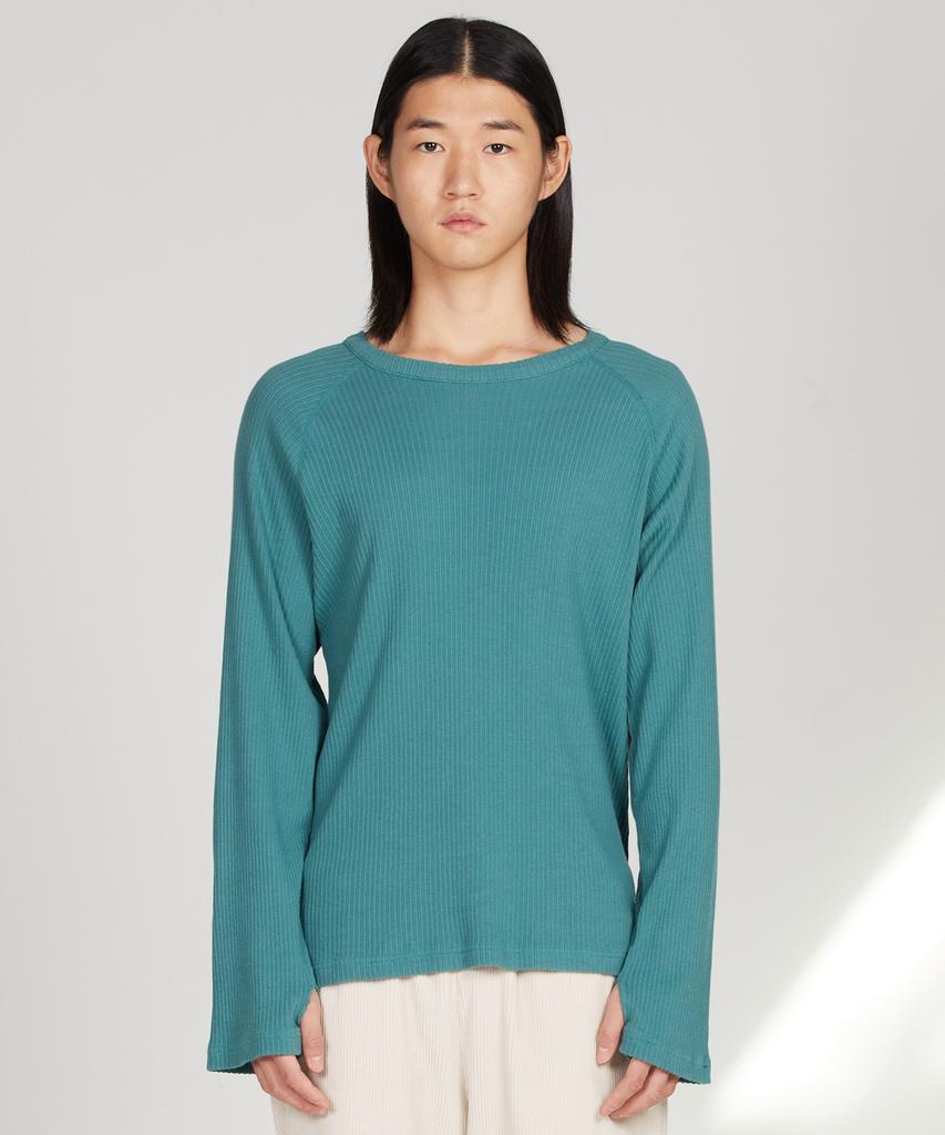 Washaepeun Jacquard Warmer Knit T-Shirt Green