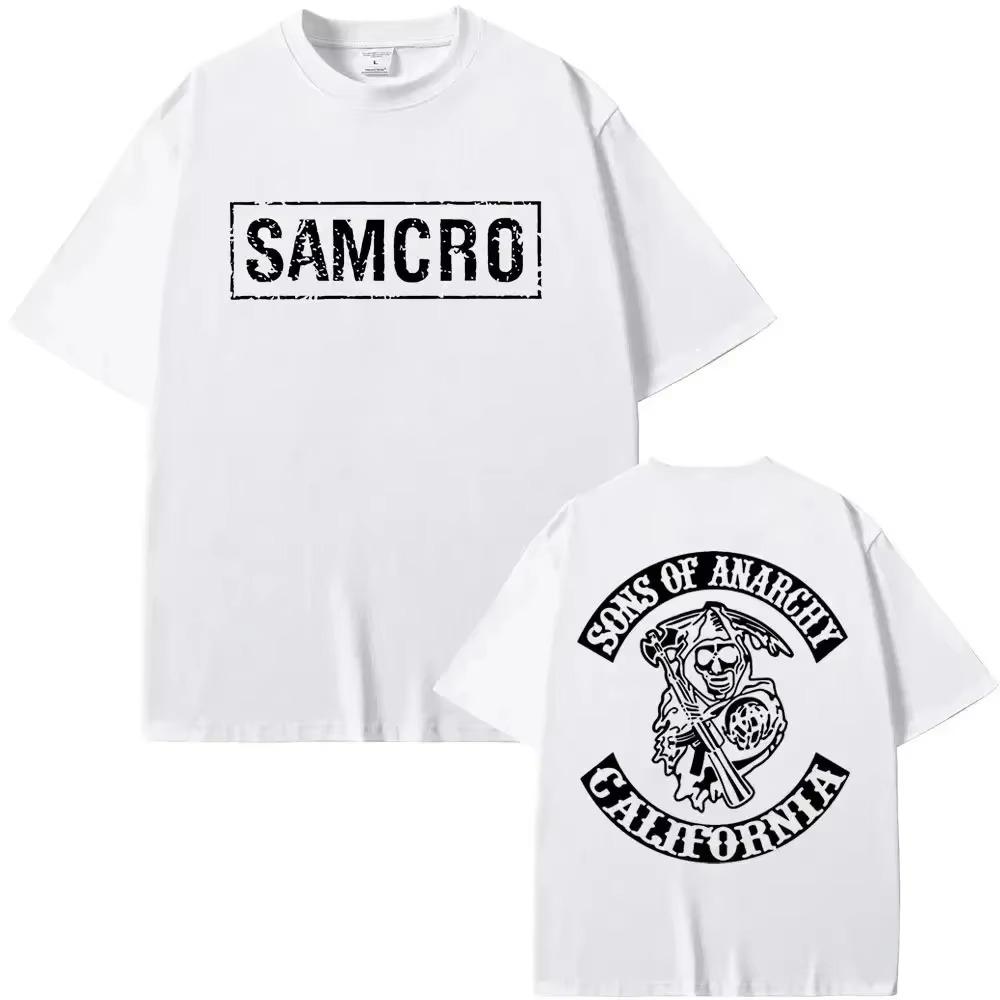 Sons of Anarchy SAMCRO Men  T-shirt Luxury Brand Fashion Big Size Top Casual Short Sleeve Streetwear New Arrival Tee S-4XL