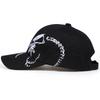 Skull Embroidered Baseball Cap With Adjustable Fit For Outdoor Sports And Sun Protection