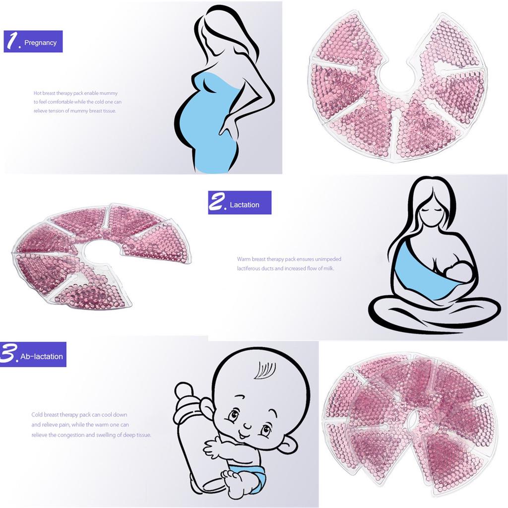 Buy 1 Pair Cold Heat Compress Breast Pain Relif Care Nursing Pad Lactation Feeding Milk For Pump