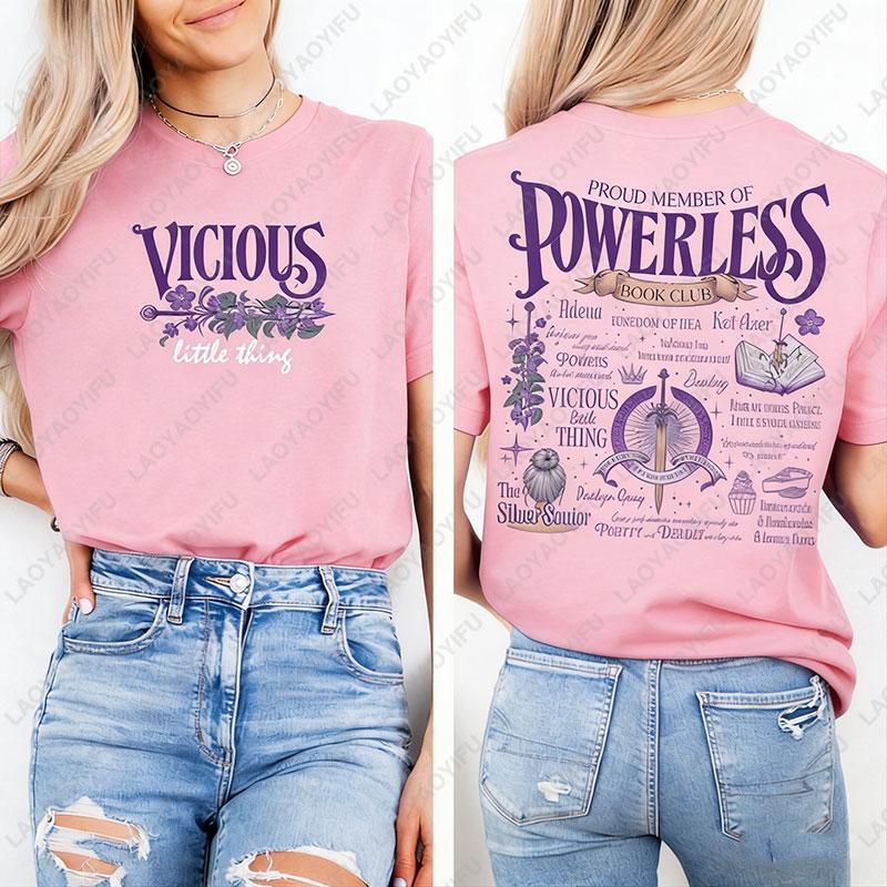 Powerless Book Club Gift Reckless Romance Books Shirt Kai Azer Booktok Merch Fearless Enemies To Lovers Book Lover Cotton Tshirt