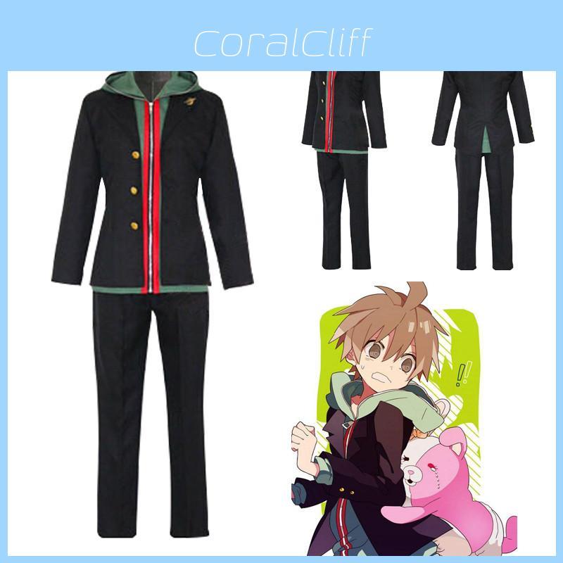 Felpa con cappuccio e giacca autentica di Makoto Naegi per cosplay di Danganronpa Trigger Happy Havoc