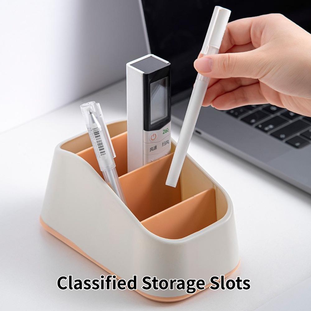 Multifunctional 4 Slot Remote Control Holder Multiple Colors Desktop Storage Box Organizer For TV Remote Stationery Home Hotel