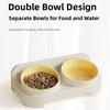Double Bowls Elevated Pet Feeder Bowl 15 ° Slant Cat Dog Dual-use Bowl  Dog Accessories