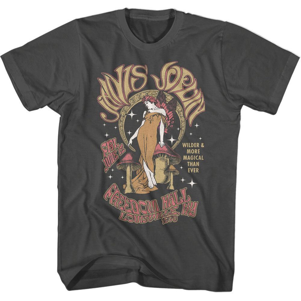 New Janis Joplin T-Shirt Fairy and Moon Classic Rock Mens Vintage Smoke Cotton Unisex T-Shirt XXL