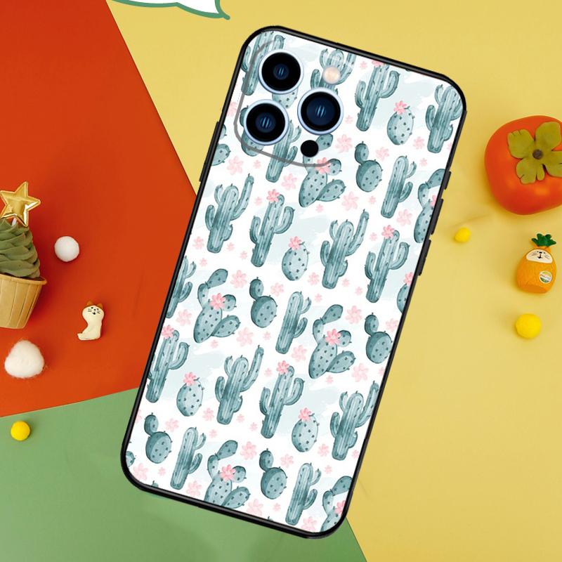 Cactus Succulent Phone Case For iPhone 17 Pro Max 16 15 13 12 11 14 Pro Max Plus 12 13 Mini 16e 17 Air Cover