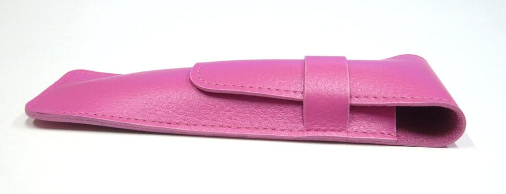 Pink grained leather pencil genuine leather wrapped rotating ballpoint pen director black case, set, SASP-PD03-B