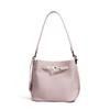 New lychee pattern bucket bag fashionable women's messenger bag women's solid color fashionable versatile leather shoulder armpit bag