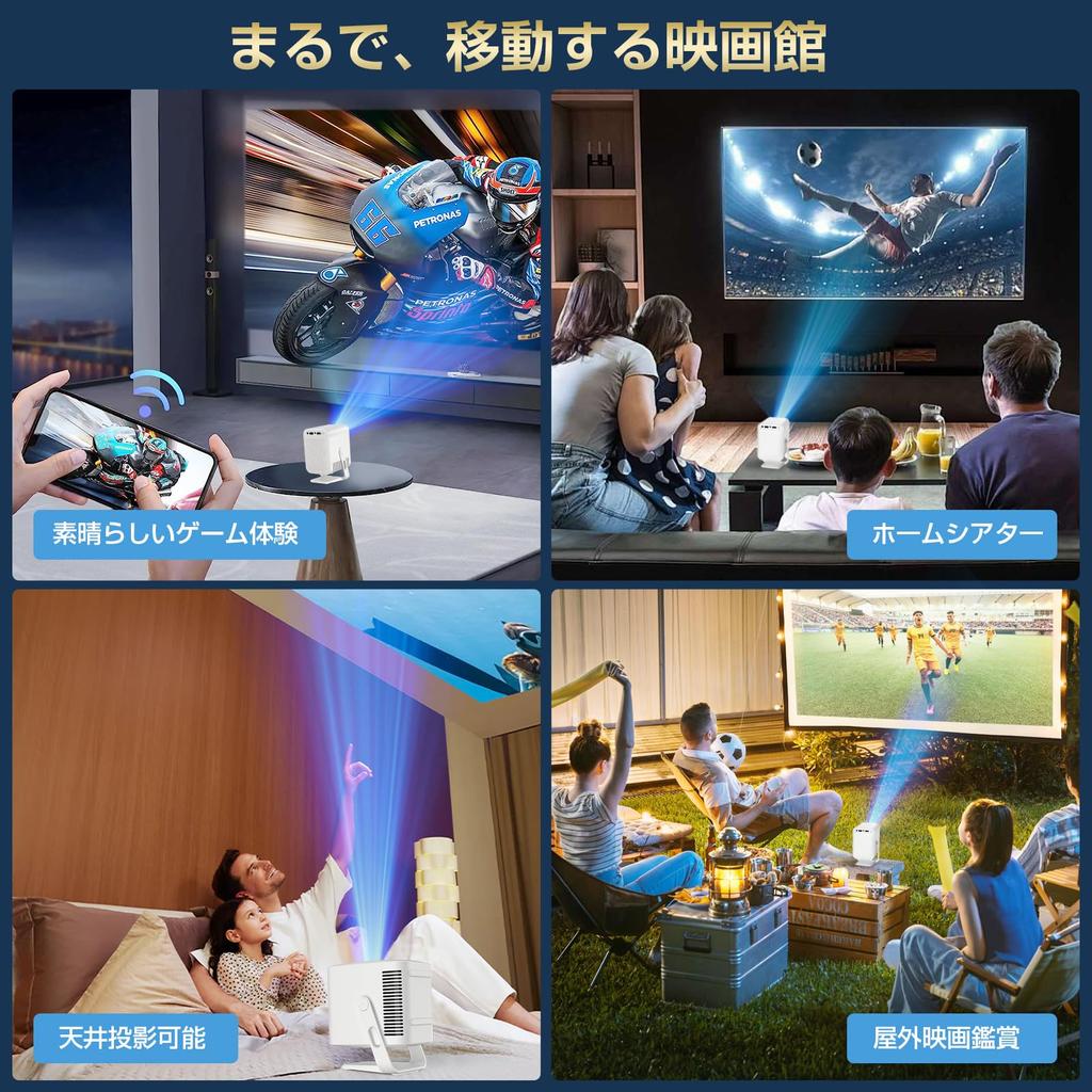 Boleve Nejnovější Plně Uzavřená Domácí Vysoká 4K Ultra HD Projekce s 10W HiFi Stropním 6 Okamžitým Bluetooth HiFi Plně Automatická Korekce Lichoběžníkového Zkreslení Velká Obrazovka