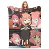 Anime Spy X Family Anya Forger Cute Blankets Soft Warm Flannel Throw Blanket Plush for Bed Living Room Picnic Travel Home Sofa