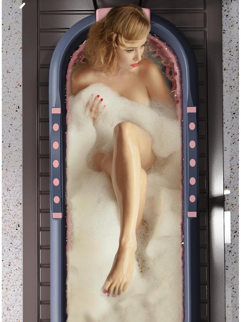 Large Adult Folding Bathtub: Full-Body Steaming, Thickened, Sit and Lie for Home Use