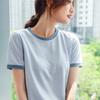 Women Summer T-Shirt Short Sleeve Patchwork Lady Tee Tops