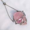 Silver Color Crystal Holder Cage Necklace Interchangeable Chain Necklaces  Party