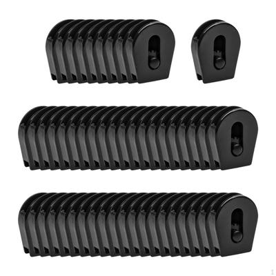 50 Stück Bungee E-Halsband Riemenverschlüsse Enden Stopper Einfache Installation Kordelspanner