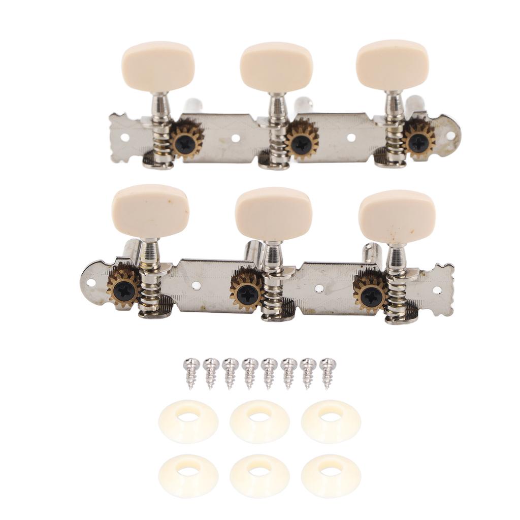 Guitar Tuning Pegs Machine Heads Tuners Dual Holes 3R 3L for Acoustic Folk Classical Guitars