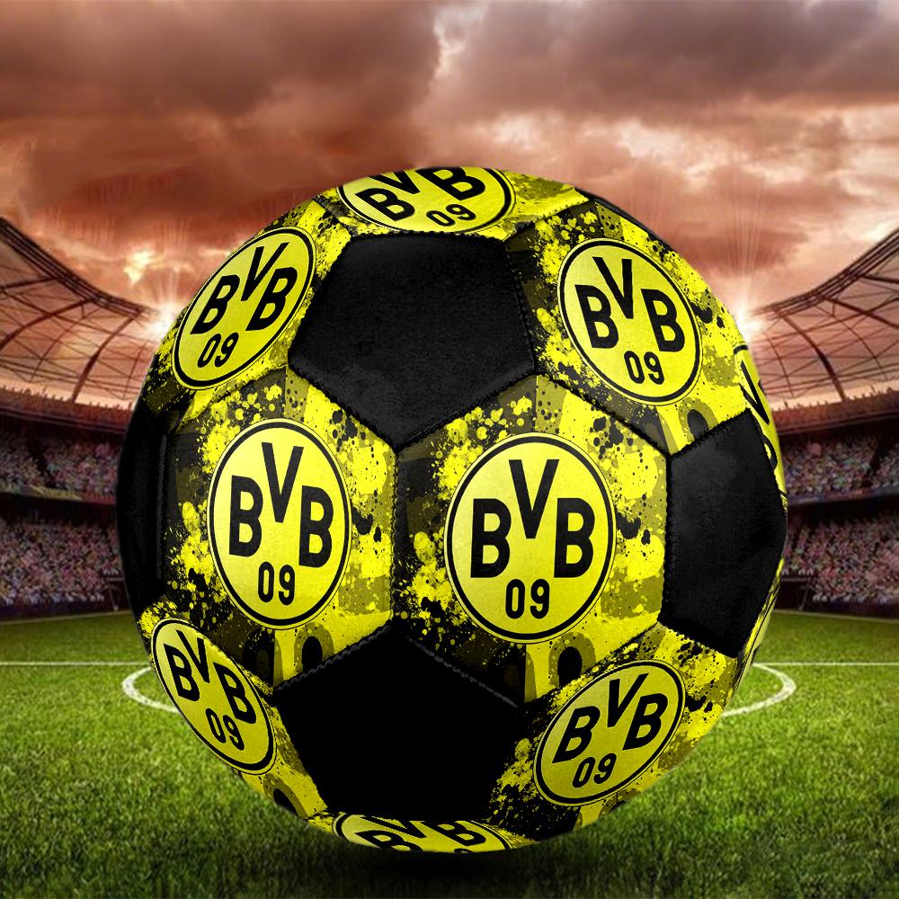 SIZE 5 Borussia Dortmund Soccer Ball Colorful All Ages Machine Stitched PVC Competition Ready Durable High-Bounce