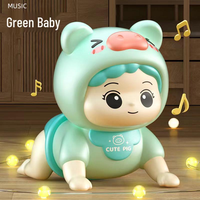 Electric Crawling Baby Doll with Sound: Head Lifting Training Toy for Early Education, 0-1 Year Olds, 6 Months+