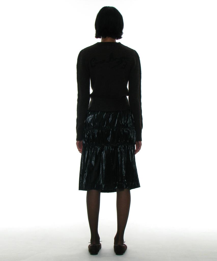 Partimento Woman Smoking Wrap Midi Skirt_Black