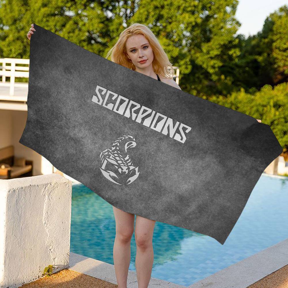 Band S-Scorpion Microfiber Printed Beach Towel Mountain Climbing Yoga Beach Swimming Running Absorbent Soft Towel