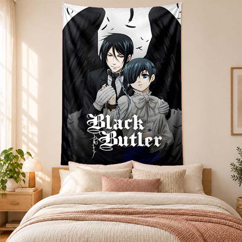 Black Butler Tapestry highquality for decorating living room bedroom dorm walls ideal as bedroom wallart orholiday gift