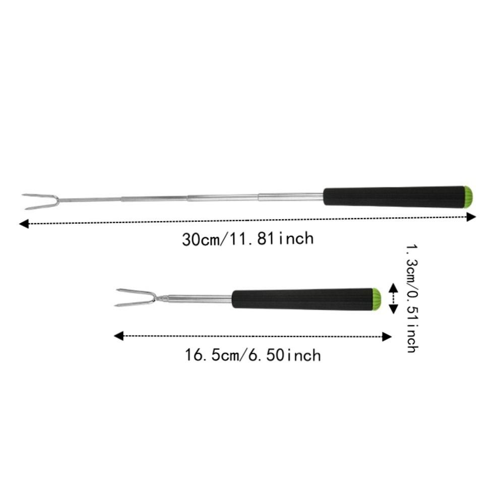 6Pcs V-Shaped Fondue Forks Stainless Steel Grilling Fork Barbecue Fork Set Camping