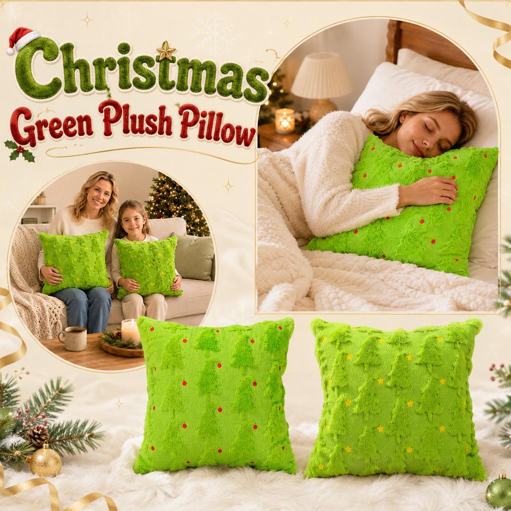 Plush Christmas Tree Cover 4545cm Single-Sided Decorative Throw Pillowcase for Holiday Home Decor