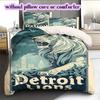 football Logo Pattern Bedding Quilt Set Quilt Cover Pillowcase Home Decoration Birthday Gift (1*duvet cover+ 2*pillowcase, without core)