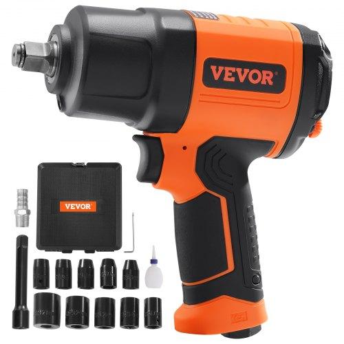 VEVOR 1.27 cm Air Impact Wrench, High Torque Up to 1898.15 N·m
