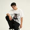 Short Sleeve T-Shirt Men'S And Women'S Summer Doberman Direct Injection Printing Loose Retro Half Sleeve Bottom Shirt Thin