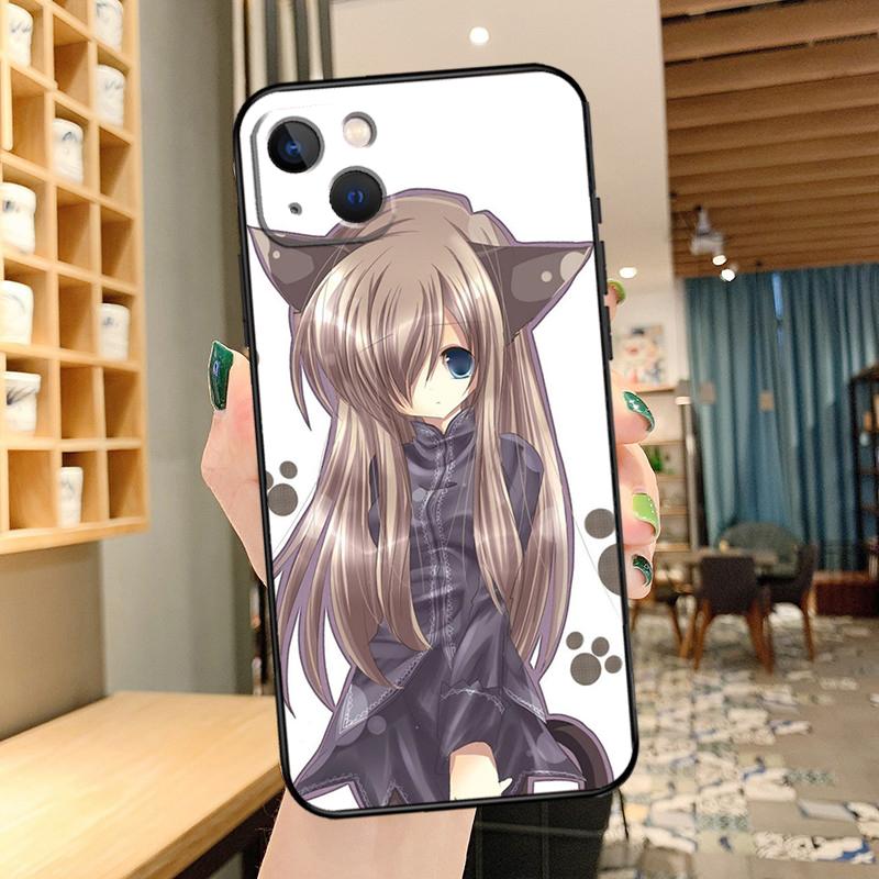 Anime Cat Girl Phone Case For iPhone 15 Pro Max 14 13 12 11 16 17 Pro Max mini 15 16 Plus 16e 17 Air Cover