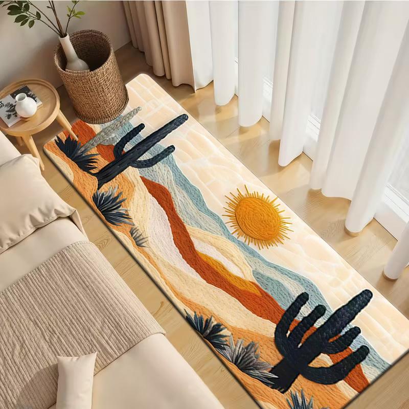 VIKAMA Desert Cactus Floor Mat Colorful Doormat Welcome Mat Cozy Kitchen Rug Rug For Bedroom Carpet For Living Room Home Decor