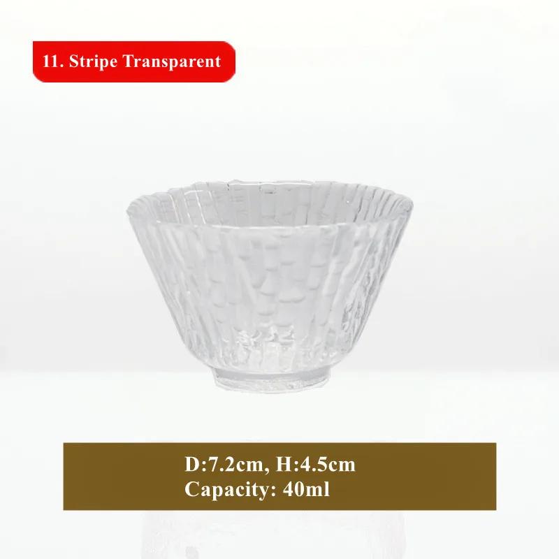 Japanese Glass Tea Cup with Gold Rim, Kung Fu Accessories, Small Teacup, Crystal Teaware Set, Tea Bowl, Cute Cup for Puer Wine