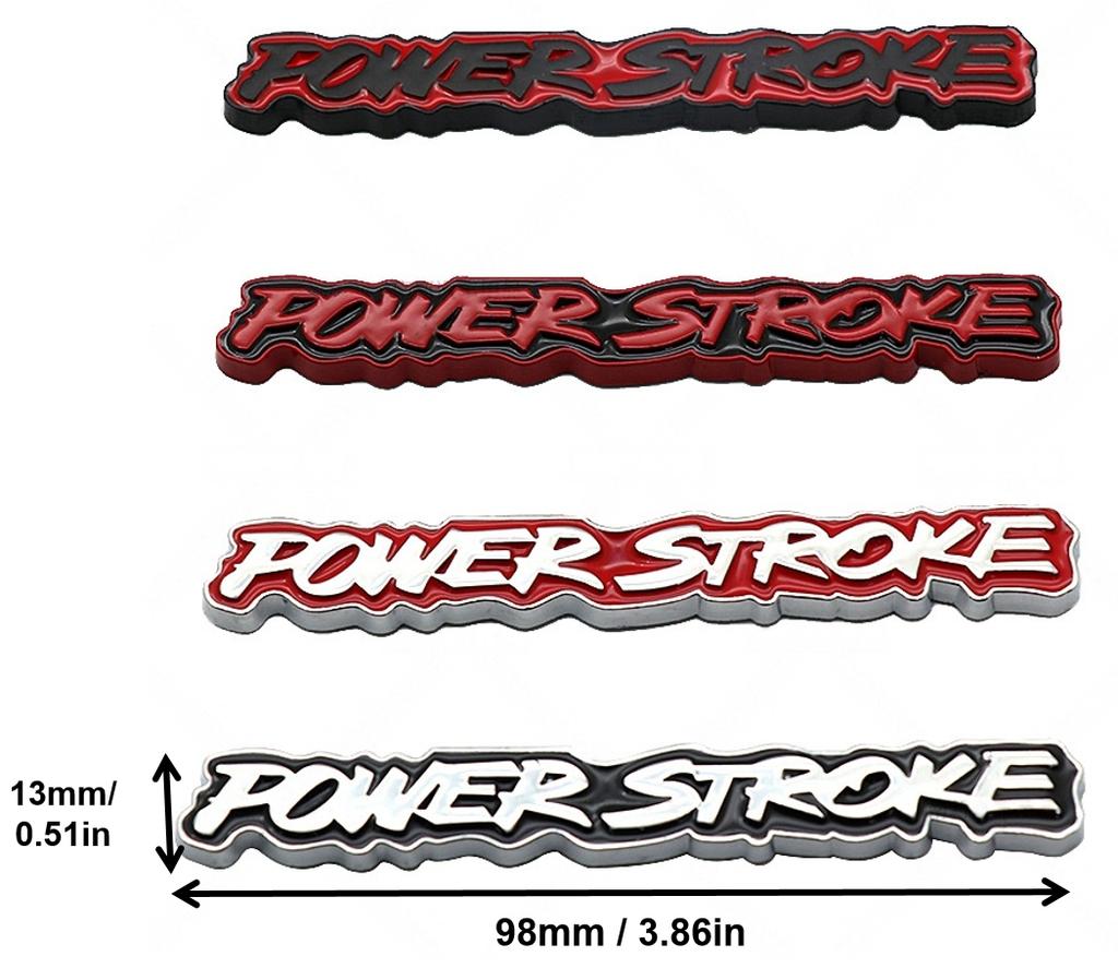 1pc 3D Metal POWER STROKE Rear Trunk Car Emblem Badge Decal For Ford Excursion 3.0 2018 F-150 F150 Auto Sticker Accessories