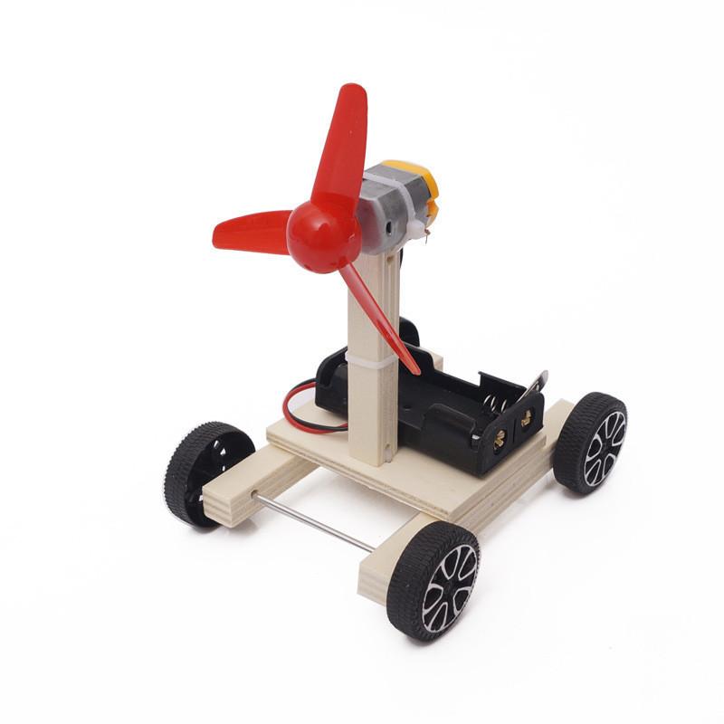 Science Diy Air-powered Car Educational Wood Model For Stem Education
