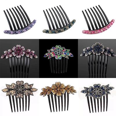 Forcine per capelli moda donna Forcine per capelli Forcella per capelli Pettini per capelli Clip Pettine per capelli con fiore di diamanti