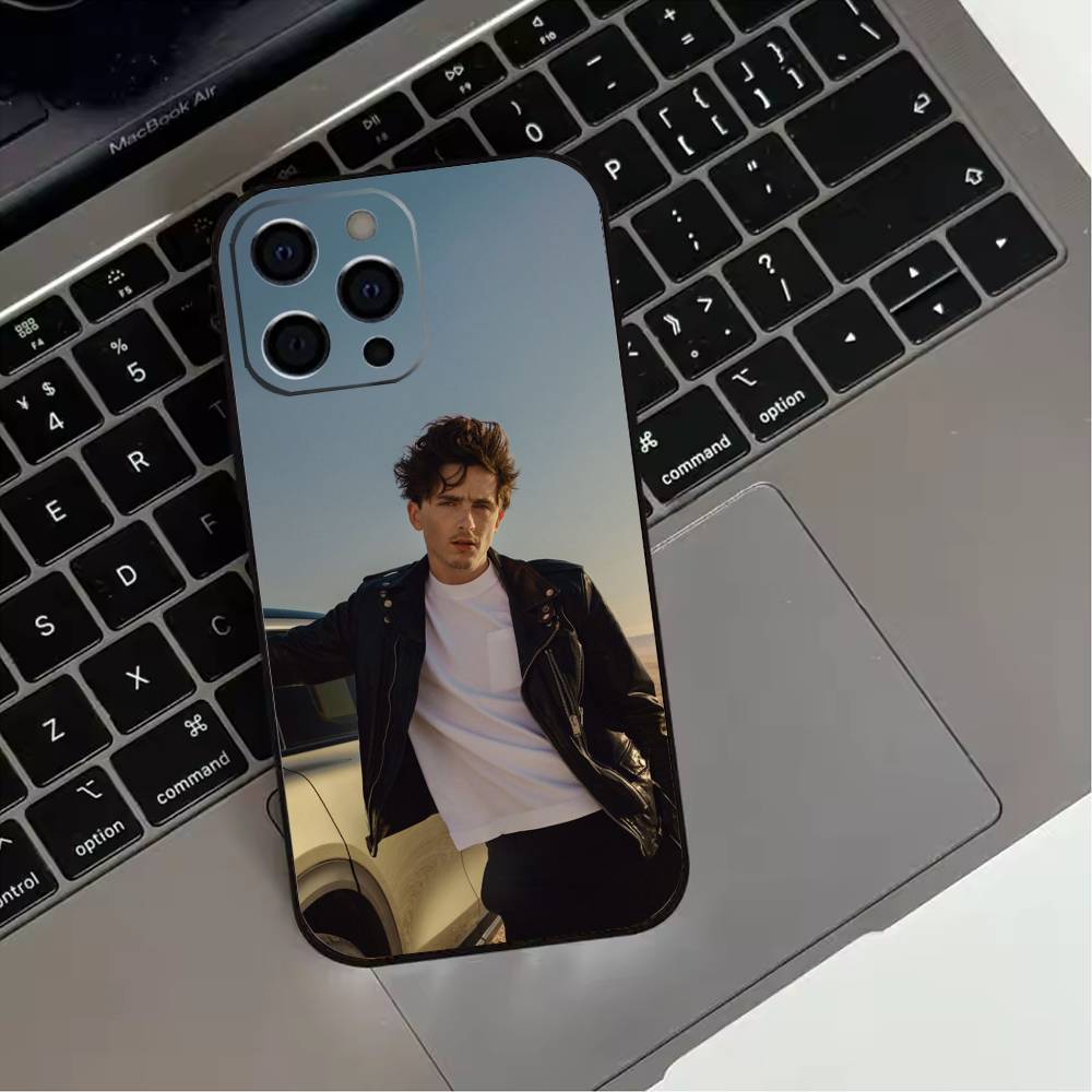 

Timothee Chalamet Phone Case For iPhone 17,16,15,14,13,12,11 Plus,Pro Max,XS,Soft Silicone Black Cover iPhone16se4