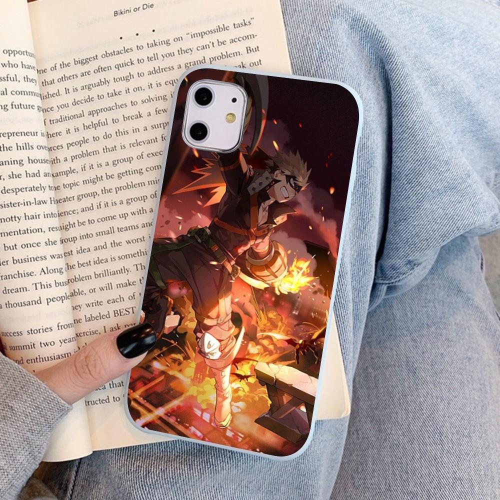 Cartoon B-Bakugo K-Katsuki Phone Case For IPhone 14 11 12 13 Mini Pro Xs Max 8 7 6 6S Plus X XR Solid Candy Color Case