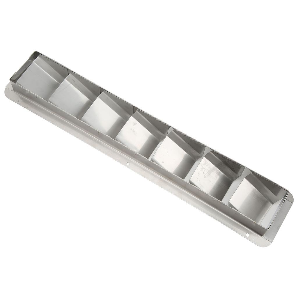 Marine Vent Grill Cover 304 Stainless Steel Louver 7 Slots for Extractors Air Conditioning Units Kitchen Fan