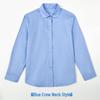 Camicia Bianca Uniforme a Maniche Lunghe in Puro Cotone per Ragazze per Esibizioni di Scuola Elementare e Media