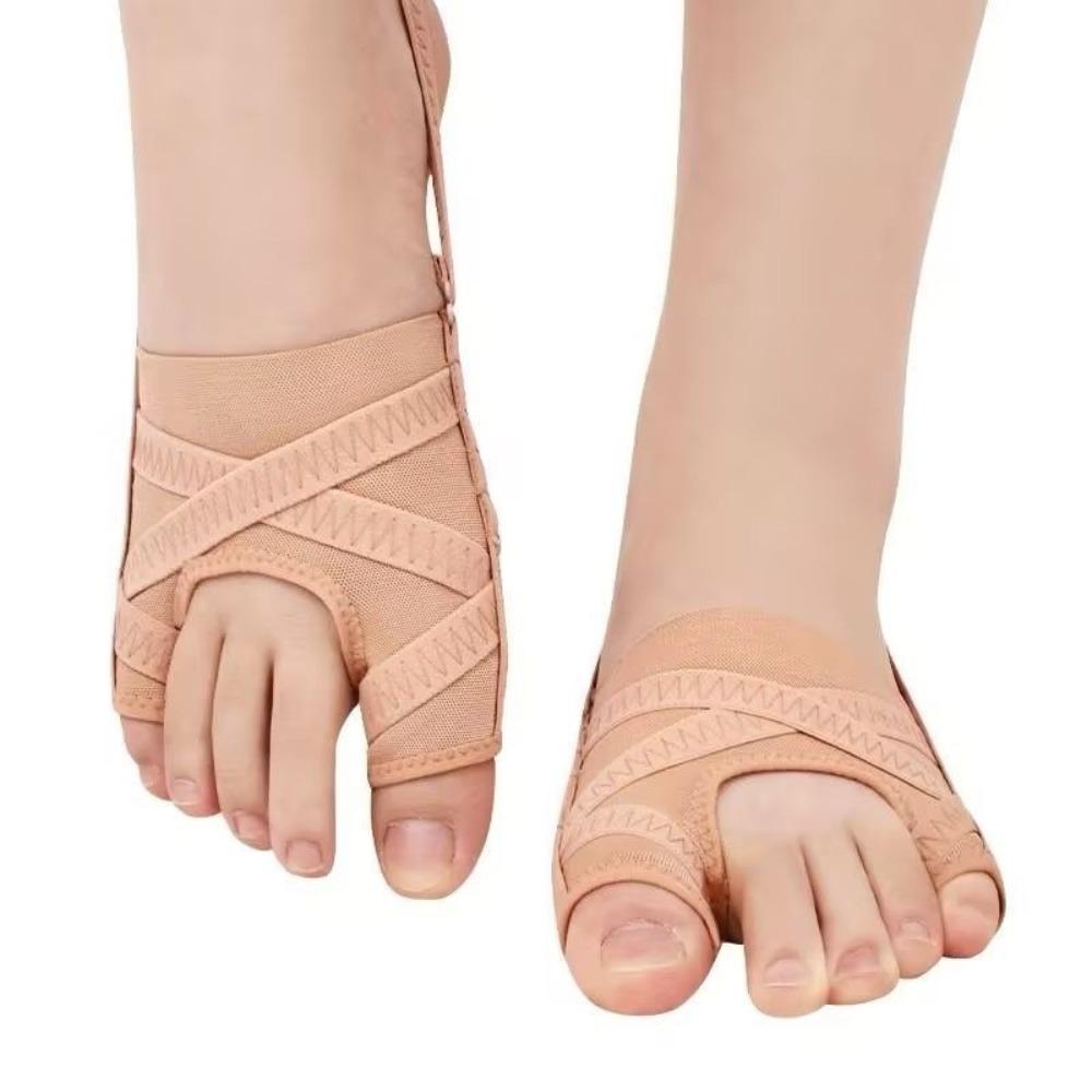 4 Gears Adjustable Toe Valgus Corrector Breathable Thumb Straightener Household L бежевый