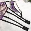 TERMEZY Sexy Lace Lingerie French Thin Transparent Underwear Female Embroidery Brassiere 3-Piece Exotic Bra and Garter Thong Sets