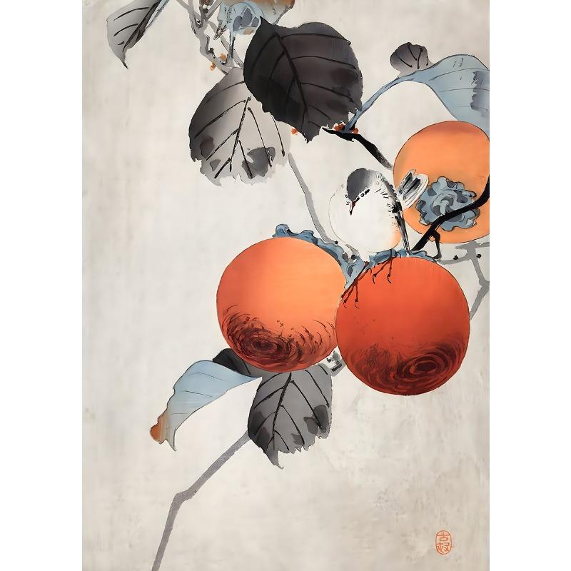 

Китайская классическая картина тушью с цветущими цветами, тема сливы, древнее дерево, печать на холсте, студия настенной живописи, домашнее художественное оформление 21cm×30cm NoFrame